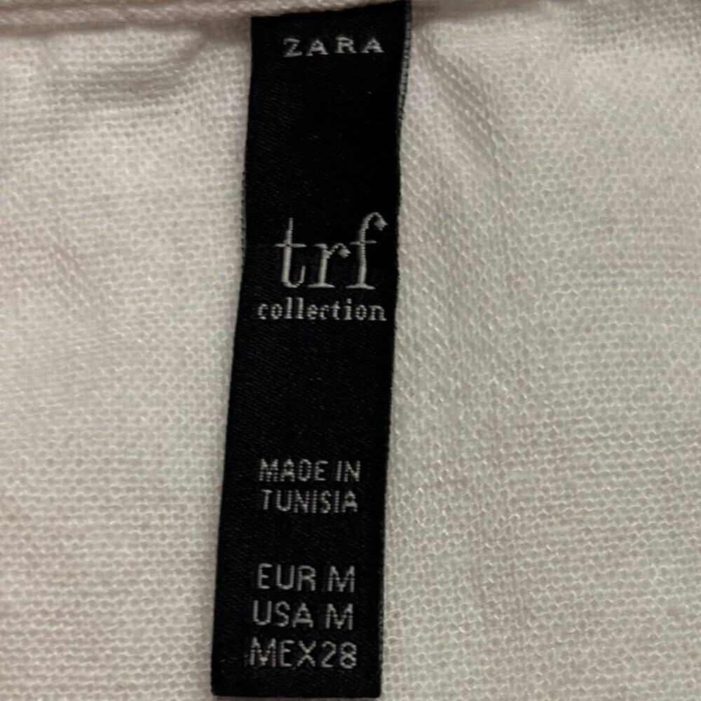 Zara Ivory Midi Dress Cottagecore Sz M - Picture 6 of 10
